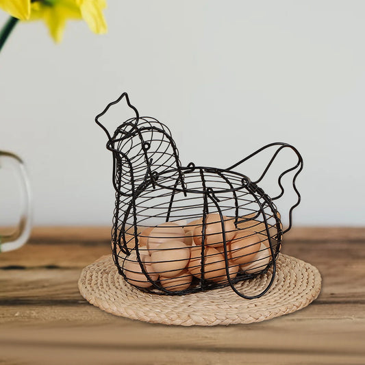 Farmhouse Wire Chicken Egg Basket