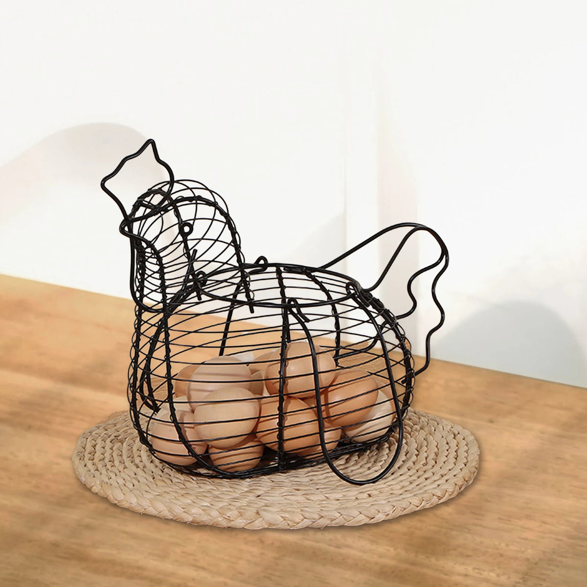 Farmhouse Wire Chicken Egg Basket
