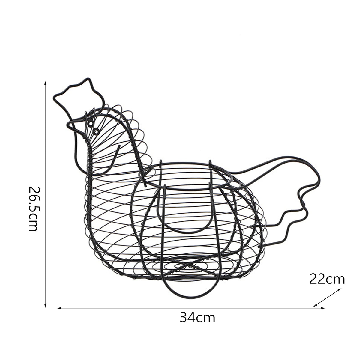 Farmhouse Wire Chicken Egg Basket