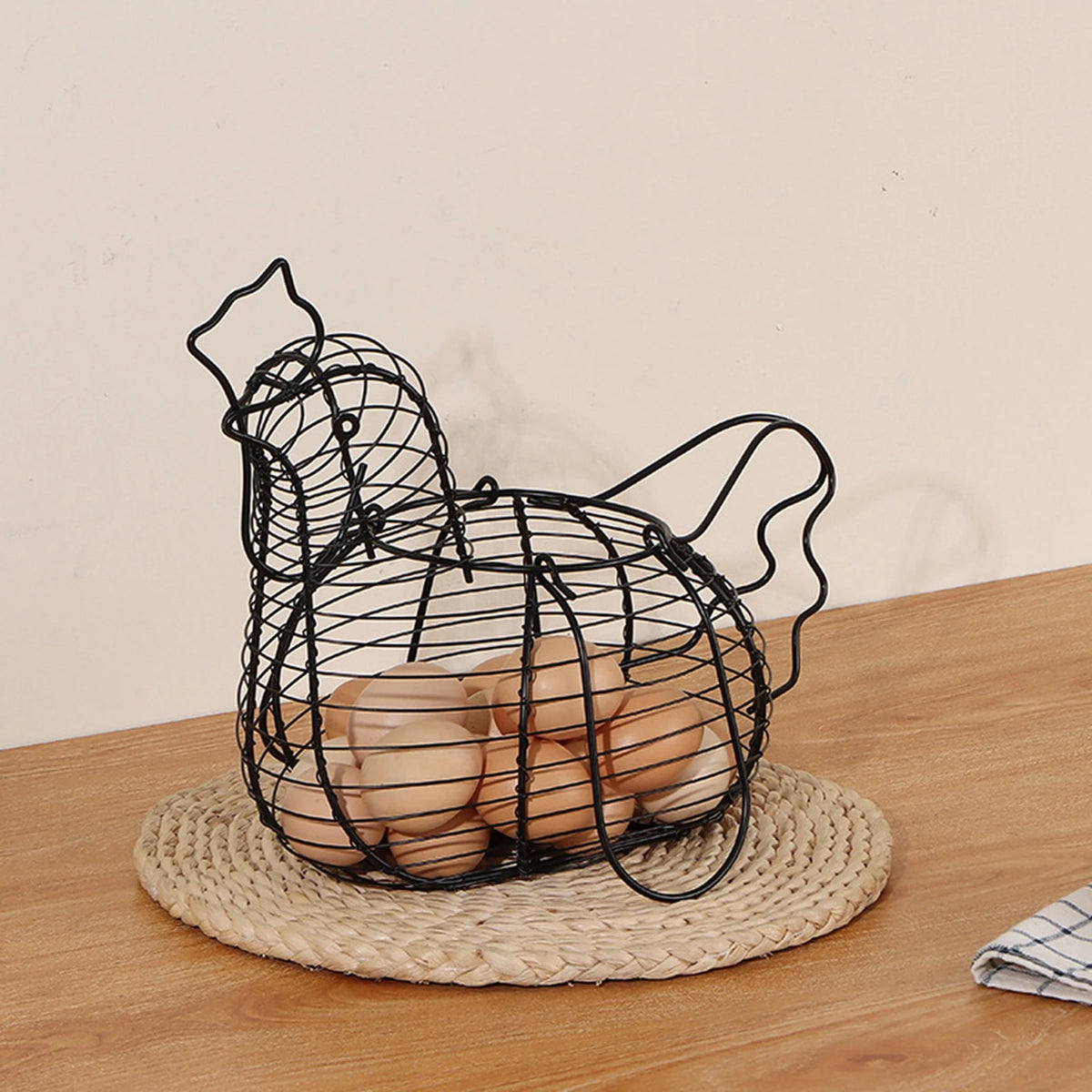 Farmhouse Wire Chicken Egg Basket