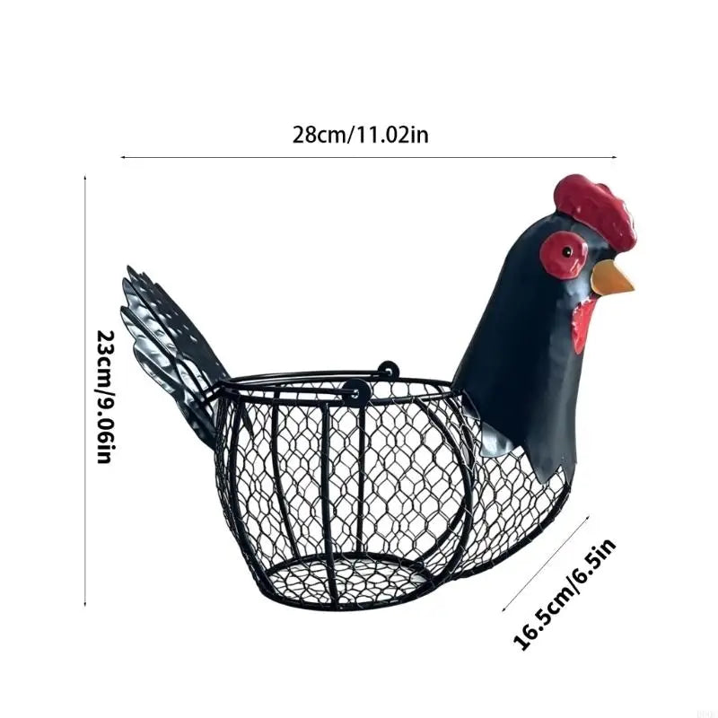 Iron Chicken Egg Holder Basket