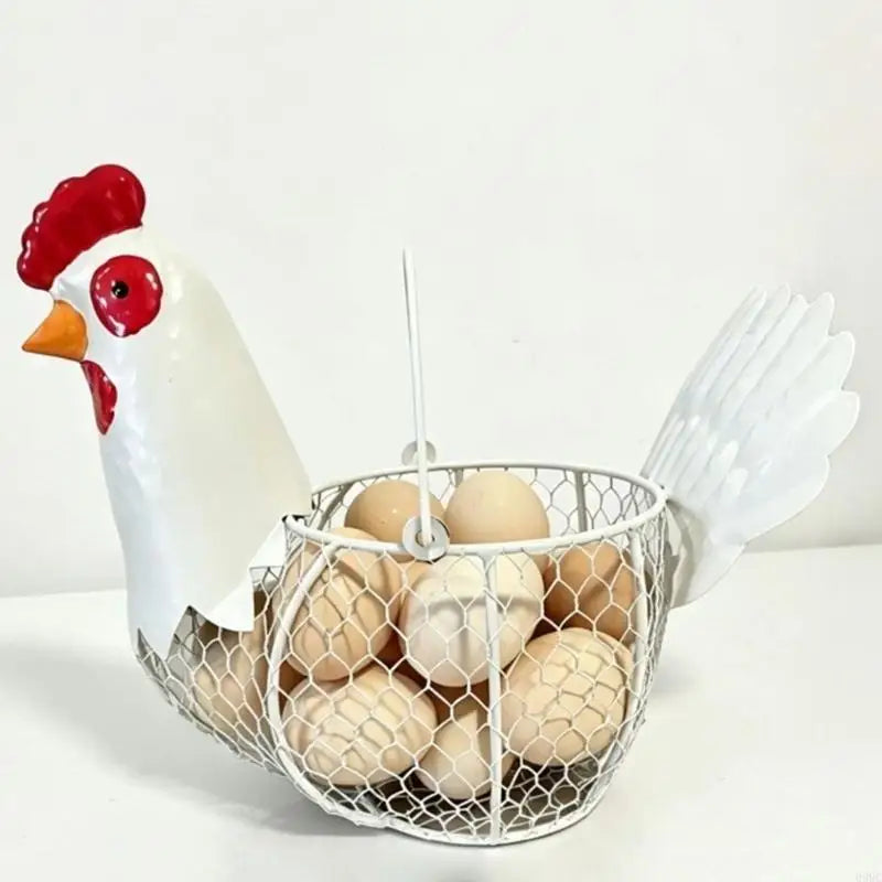 Iron Chicken Egg Holder Basket