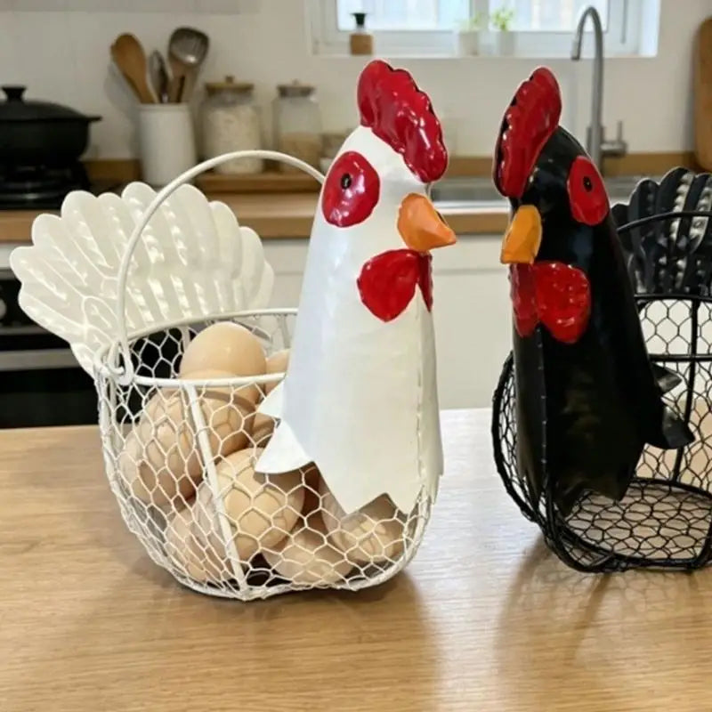 Iron Chicken Egg Holder Basket