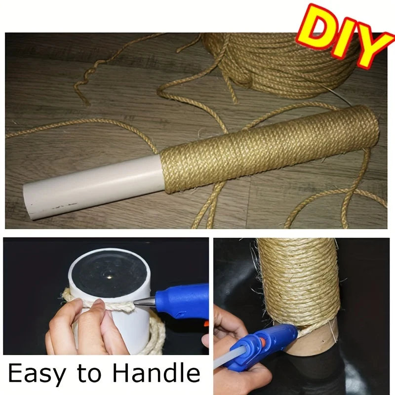 Natural Jute Rope for DIY Cat Scratchers – 10 Meters