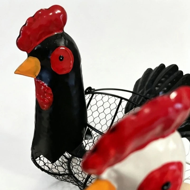 Iron Chicken Egg Holder Basket