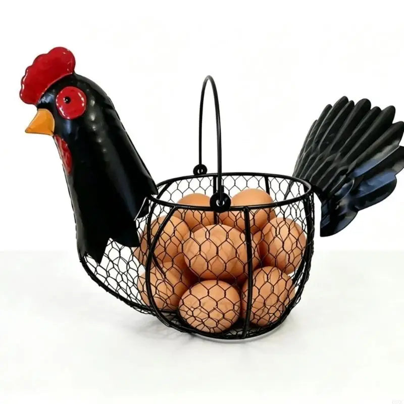 Iron Chicken Egg Holder Basket