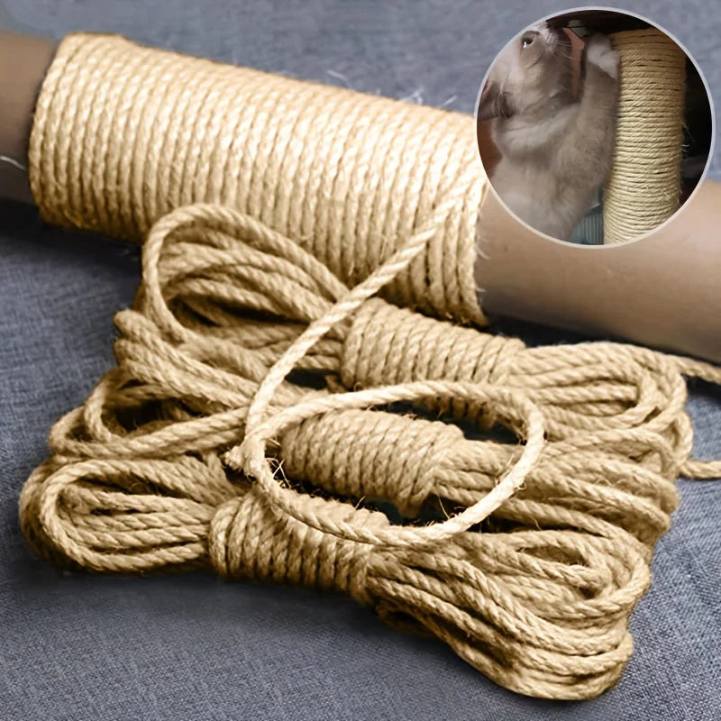 Natural Jute Rope for DIY Cat Scratchers – 10 Meters